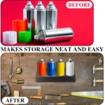 4 Can Capacity Wall Mounted Metal Spray Can Holder For Garage Enclosed Trailer Shop Workspace Storage - Image 4