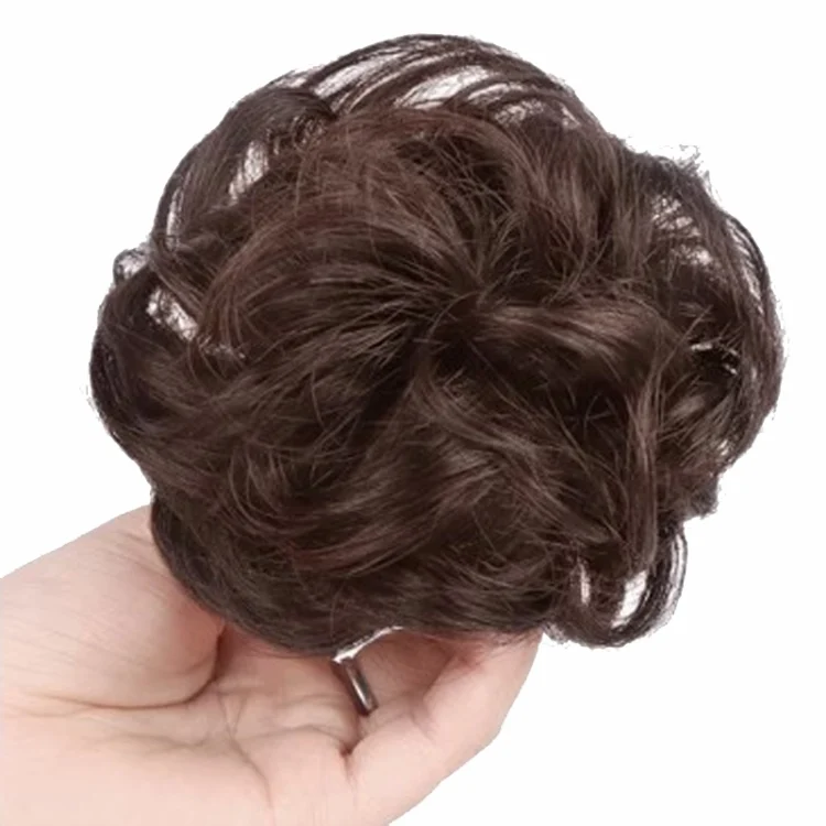 Ladies Fluffy Natural Pods Wig Grab Clip Plate Hair Buns
