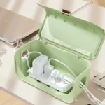 Desktop Cable Storage Box Power Cable Charger Storage Case Dustproof Waterproof Socket Organizer - Image 2