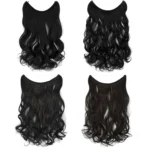 Fishing Line Hair Curtain Long Curly Wig Seamless Hair Extension - Image 2