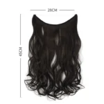 Fishing Line Hair Curtain Long Curly Wig Seamless Hair Extension - Image 3