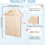Wooden Newborn Baby Milestone Memorial Photo Frame Baby Stand Monthly Plaque Craft Ornament - Image 3