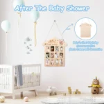 Wooden Newborn Baby Milestone Memorial Photo Frame Baby Stand Monthly Plaque Craft Ornament - Image 5
