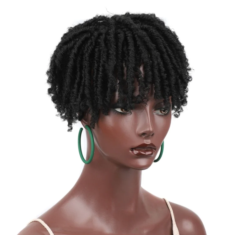 Personalized Hollow Curl Hip Hop Short Hair Dirty Braid Wig Blocks