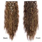 7pcs / Set Clip-On Corn Hair Extension Pieces 16-Card Cornrow Curl Wig - Image 3