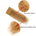 7pcs / Set Clip-On Corn Hair Extension Pieces 16-Card Cornrow Curl Wig - Image 4