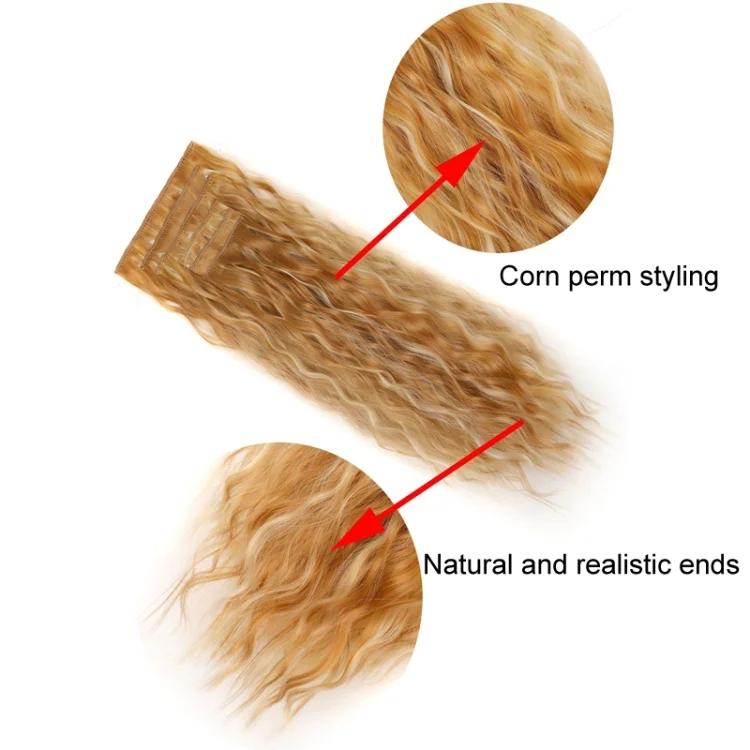 TBD06054017_B3.webp 7pcs / Set Clip-On Corn Hair Extension Pieces 16-Card Cornrow Curl Wig - Image 4