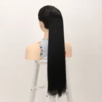 Ladies 24inch Fluffy Long Straight Hair Ponytail Wig