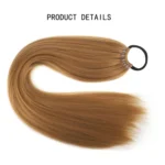Ladies 24inch Fluffy Long Straight Hair Ponytail Wig - Image 3