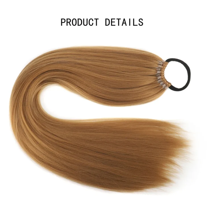TBD06054032_B2.webp Ladies 24inch Fluffy Long Straight Hair Ponytail Wig - Image 3