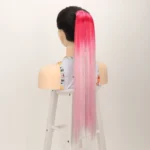 24 inch 9 Strands Chemical Fiber Colorful Hair Ring Dirty Braid Long Ponytail Wig