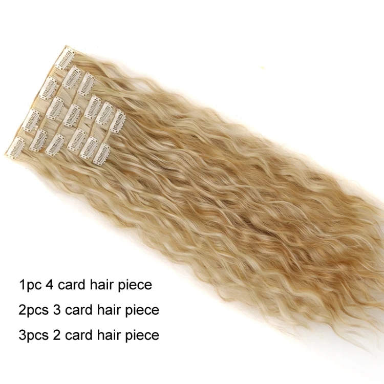 TBD06054040_B2.webp 6pcs / Set Clips Corn Hair Long Curly Picking Hair Extensions Wig Piece - Image 3