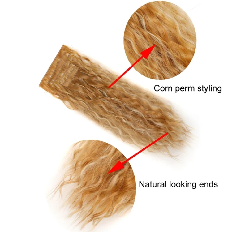 TBD06054040_B3.webp 6pcs / Set Clips Corn Hair Long Curly Picking Hair Extensions Wig Piece - Image 4