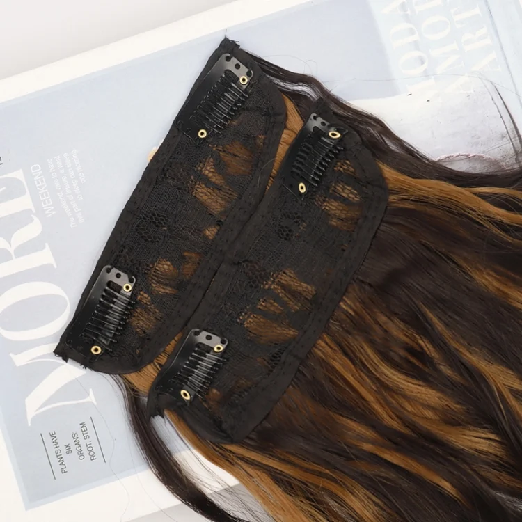 TBD06054049_B3.webp 4pcs / Set Ladies Clip Hairstyle Water Wave Long Curly Hair Extensions Wig Pieces - Image 4