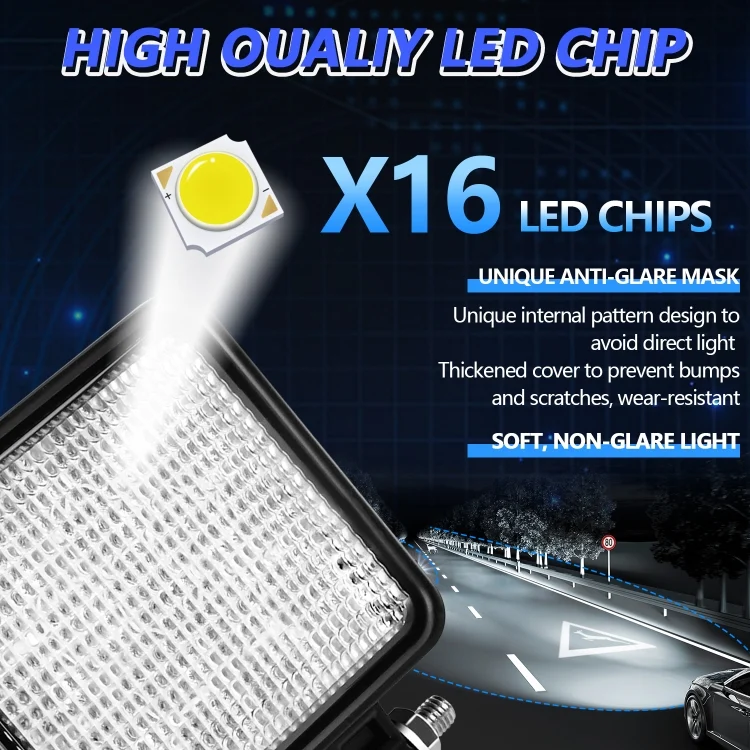TBD06054063_B3.webp 14W 9-30V 4 Inch Mixed Luminous Square Floodlight With Wire Set - Image 4