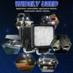 14W 9-30V 4 Inch Mixed Luminous Square Floodlight With Wire Set - Image 10
