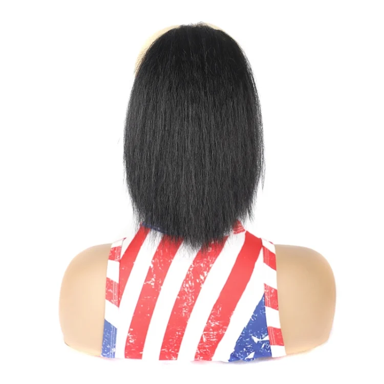 Drawstring Mesh Pocket Short Explosive-Head Fluffy Curly Hair Ponytail Wig