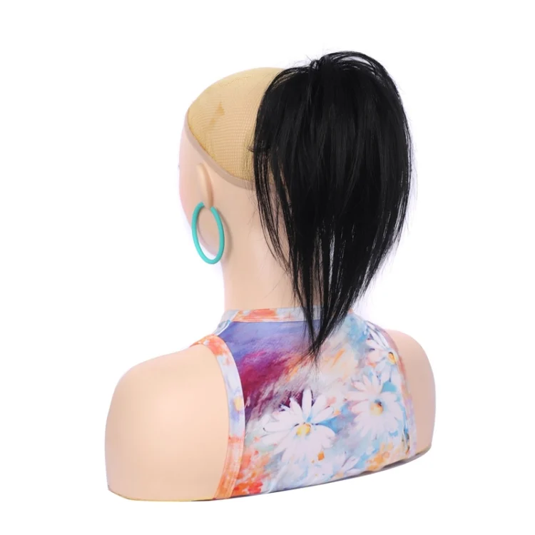 Ladies Short Chemical Fiber Fountain Claw Clip High Ponytail Wig
