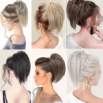 Ladies Short Chemical Fiber Fountain Claw Clip High Ponytail Wig - Image 5