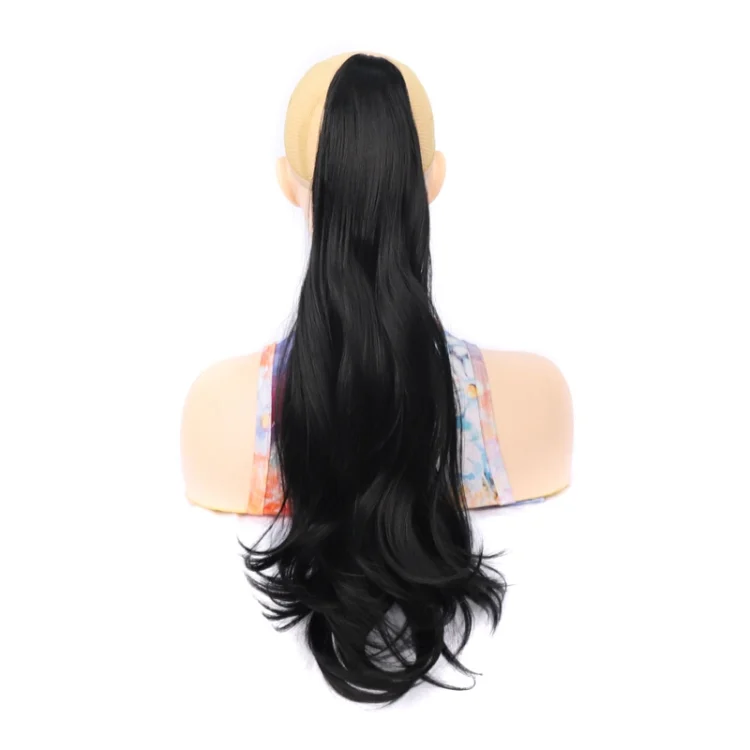 TBD06054113_B2.webp Ladies Claw Clip Inside Button Long Curly Pear Ponytail Wig - Image 3