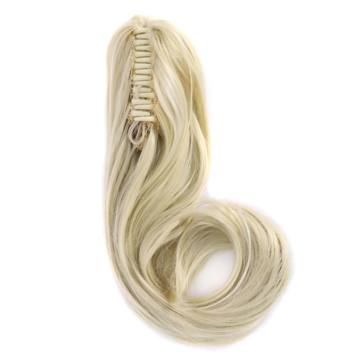 TBD06054113_B3.webp Ladies Claw Clip Inside Button Long Curly Pear Ponytail Wig - Image 4