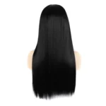 Dynamic Long Straight Hair With Messy Bangs Wig Headcover - Image 4