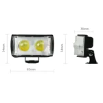 Motorcycle LED Spotlight External Mini Lens High Brightness Flash Headlight Driving Fog Lamps - Image 3