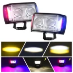 Motorcycle LED Spotlight External Mini Lens High Brightness Flash Headlight Driving Fog Lamps - Image 4