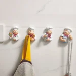 Home Cartoon Chef Power Cord Organizer Kitchen Storage Powerful Sticky Hooks - Image 2