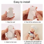 Home Cartoon Chef Power Cord Organizer Kitchen Storage Powerful Sticky Hooks - Image 5