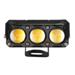 35W Motorcycle Spotlight Dual Color LED Headlight Triple Eye Waterproof Headlight