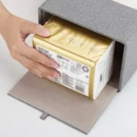 Home Decor Tissue Box Cover Desktop Gold Rim Faux Leather Napkin Holder Toilet Paper Storage Box - Image 6