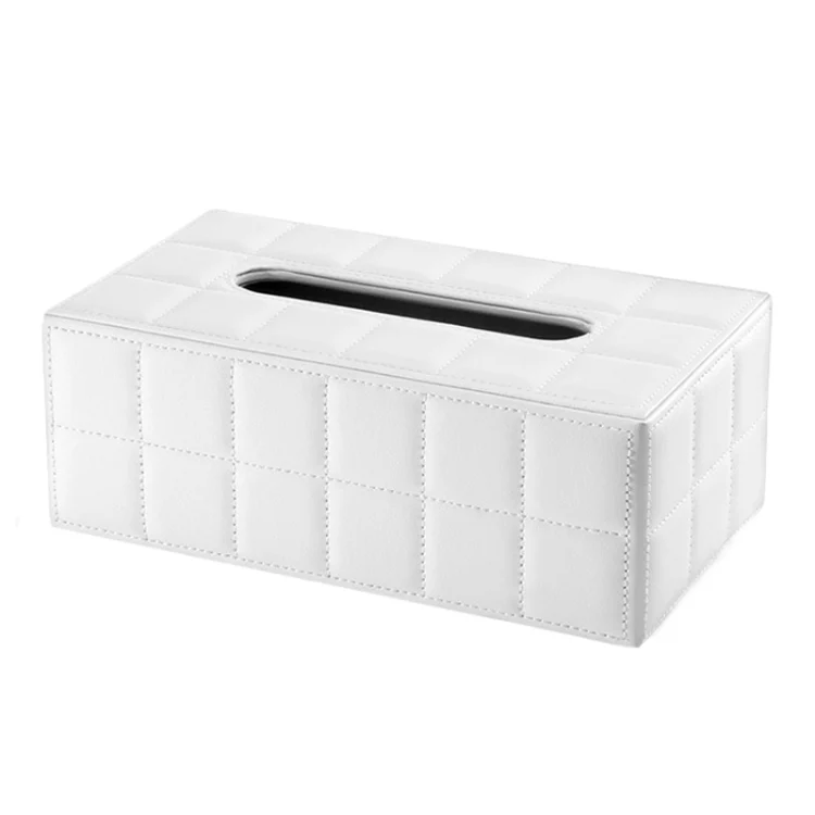 PU Leather Tissue Box Living Room Coffee Table Desktop Paper Holder Car Hotel Tissue Storage Box