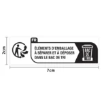 7x2cm Environmentally Friendly Packaging Warning Slogan Label Sticker - Image 3