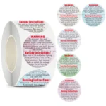 1.5 Inch Round Warning Label Packaging Sticker