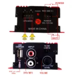 Car Audio / Video 12V 2.0 Channel Mini Amplifier - Image 4