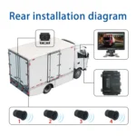 7 Inch Reversing Detection Visible AHD Digital Radar Image - Image 11