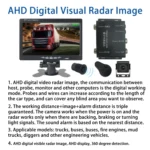7 Inch Reversing Detection Visible AHD Digital Radar Image - Image 8
