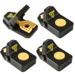 4pcs /Box Plastic Mousetrap Reusable Instant Kill Traps for Mouse Rat
