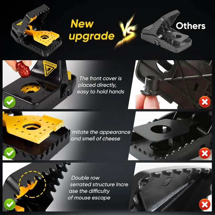 TBD06054335_B3.webp 4pcs /Box Plastic Mousetrap Reusable Instant Kill Traps for Mouse Rat - Image 4