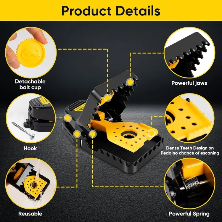 TBD06054335_B4.webp 4pcs /Box Plastic Mousetrap Reusable Instant Kill Traps for Mouse Rat - Image 5