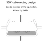 Living Room Projector Holder Home Wall-Mounted No-Punch Hollowing Set-Top Box Shelf - Image 4