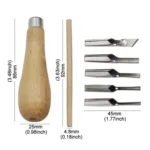 7pcs /Set Wood Handle Carving Knife Tool Art Combination Set - Image 2