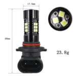 1pair Automotive High-power LED White Light Fog Lamp - Image 4