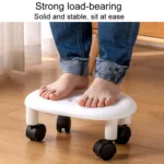 Bedroom Simple Universal Wheel Imitation Leather Pulley Low Stool - Image 5