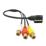 For Audi A6L / A8 / A5 / Q5 / Q7 / A1 AMI AUX 3RCA Lotus Input Cable - Image 2