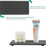 2pcs /Set Absorbent Diatomite Coaster Rectangular Recessed Quick-Drying Stone Sink Toiletries Placemat - Image 7