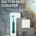 2pcs /Set Absorbent Diatomite Coaster Rectangular Recessed Quick-Drying Stone Sink Toiletries Placemat - Image 9