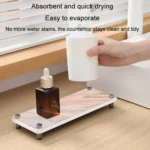 Diatomite Shelf Kitchen Sink Storage Absorbent Mat Bathroom Washstand Quick Drying Coaster - Image 5