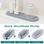 3pcs /Set Bathroom Countertop Absorbent Mat Kitchen Diatomite Drying Mat Faucet Sink Quick Drying Stone Tray - Image 4